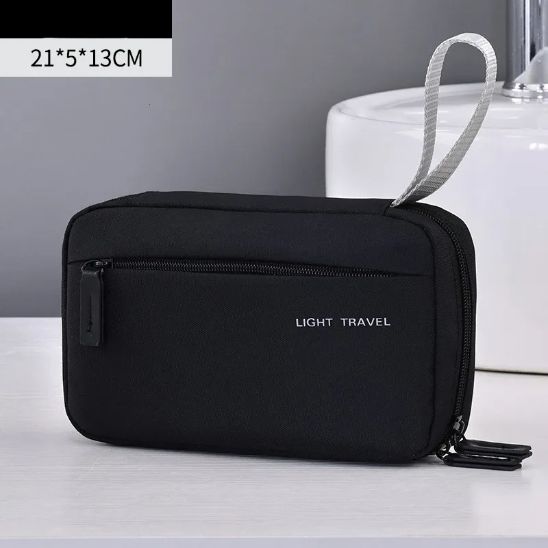 trousse de toilette de voyage 3 en 1 pour hommes, organisateur de toilette oxford, kit dopp, trousse de rasage résistante à l'eau, trousse à cosmétiques, organisateur de maquillage