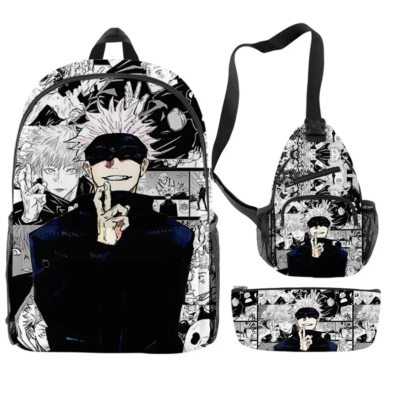 anime satoru gojo école sac à dos sac à dos pour ordinateur portable garçons filles adolescents sac d'école sac de voyage mochila sac à bandoulière