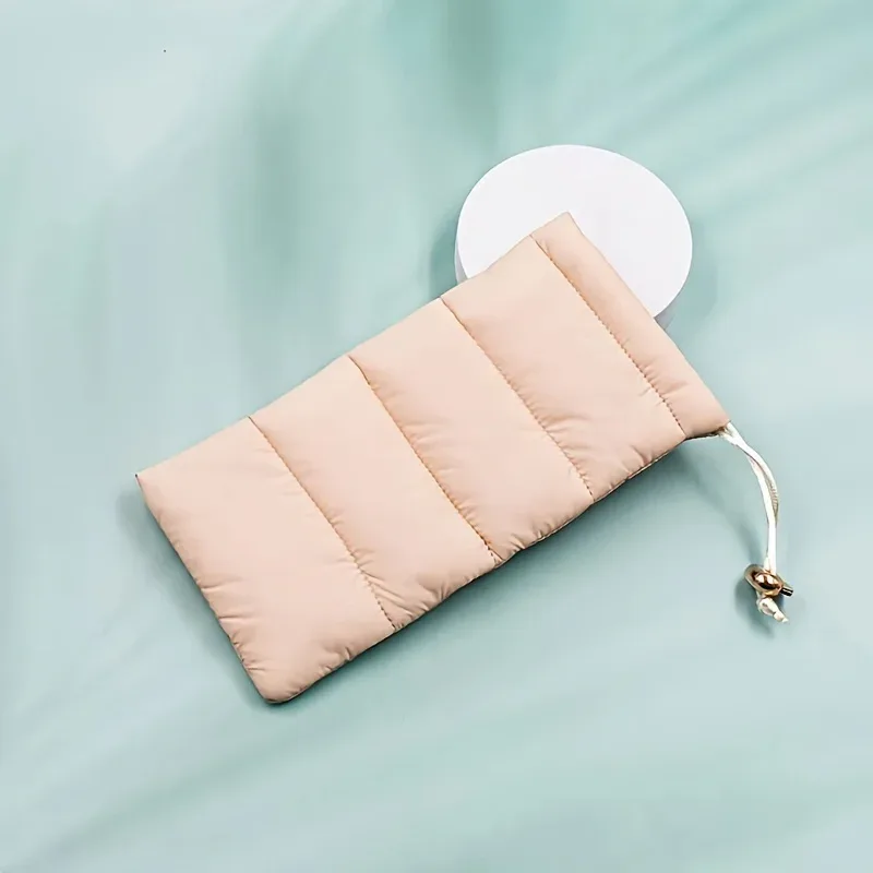 étui à lunettes en nylon matelassé souple, pochette à lunettes à cordon rembourré souple, sac de rangement de lunettes de protection 1 pièce