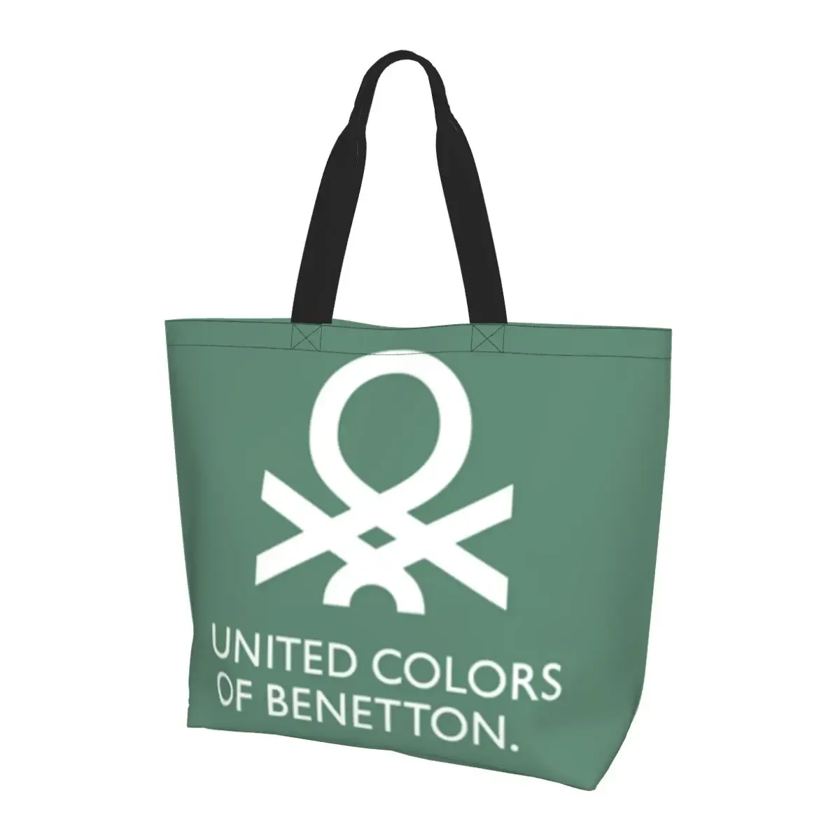 united colors of benetton sac fourre-tout en toile de grande capacité, sac à bandoulière, sac à provisions pour femmes