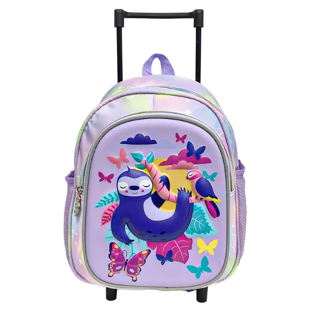 12 pouces enfants école sac à dos roulant maternelle voyage chariot sac enfant en bas âge valise école à roulettes sac à dos cartable pour fille
