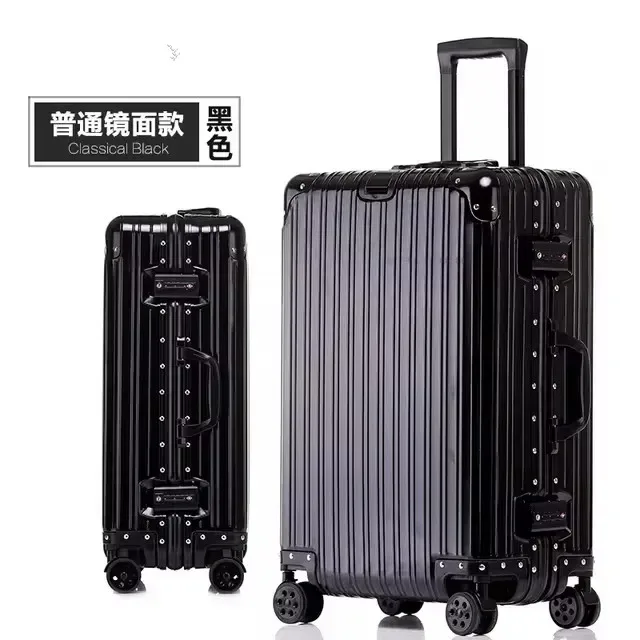 valises en alliage d'aluminium et de magnésium 100%, bagages légers spinner de 20/24/26/29 pouces, serrure tsa, sac de voyage durable