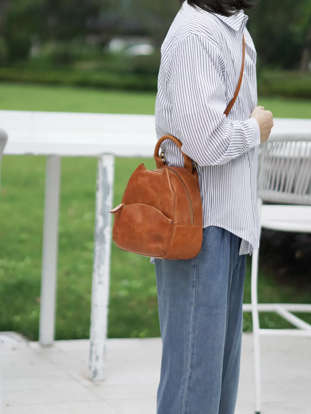 mode luxe tanné végétal peau de vache femmes mignon petit sac à dos week-end fête voyage à la main en cuir véritable cartables