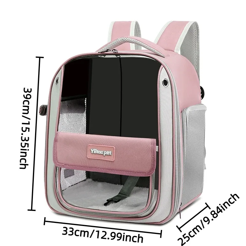 Porte-chat Portable respirant, Transparent, grande capacité, étanche et résistant à l'usure, sac à dos de voyage pliable pour animaux de compagnie