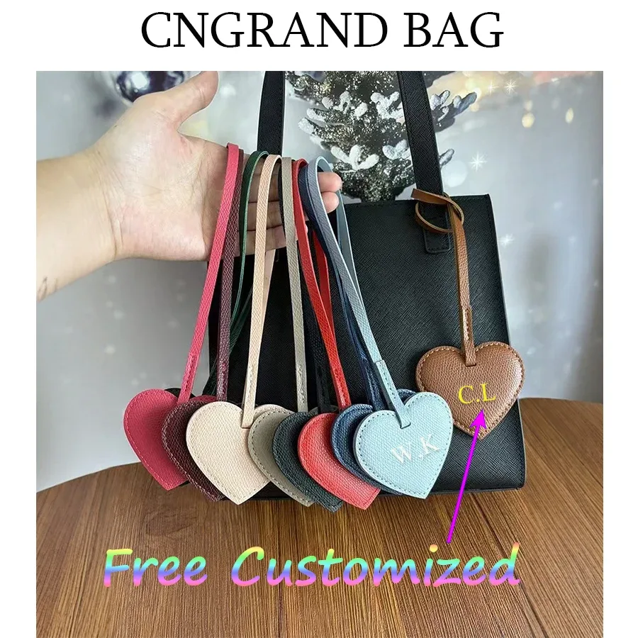 pendentif sac à main en cuir pu pêche personnalisé avec initiales gratuites pour femme, breloque porte-clés de haute qualité noir, cadeau pour l'école, décoration de sac à dos