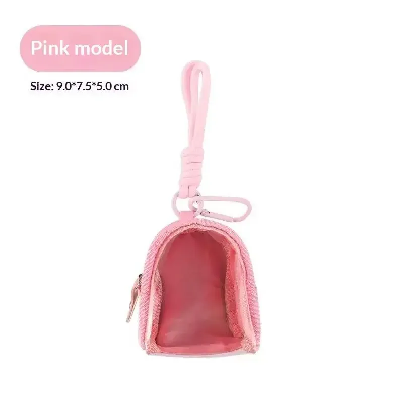 mini porte-monnaie transparent avec porte-clés, sac de rangement pour une utilisation pratique en déplacement