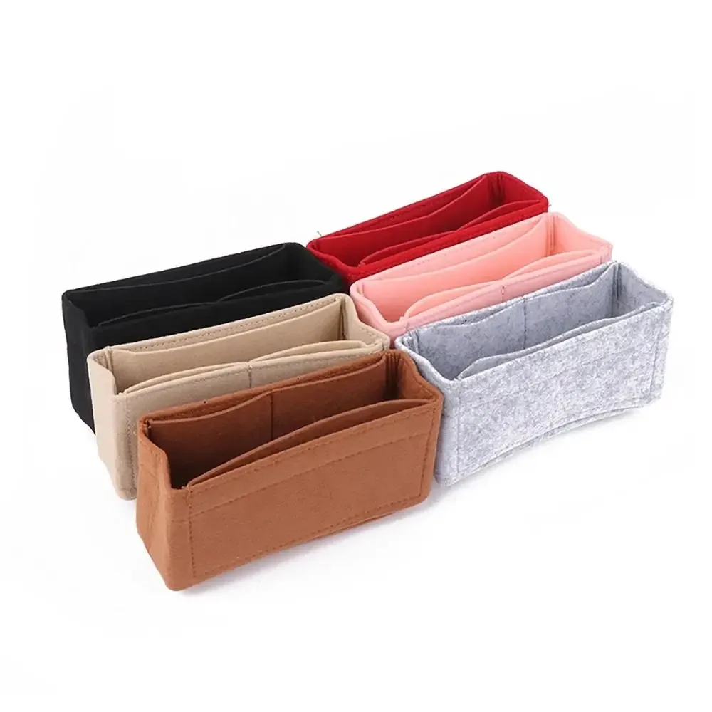 1 pièces multi-poches sac organisateur pour longchamp mini sac sac de rangement le sac de doublure feutre sac à main insérer sac à main doublure sac