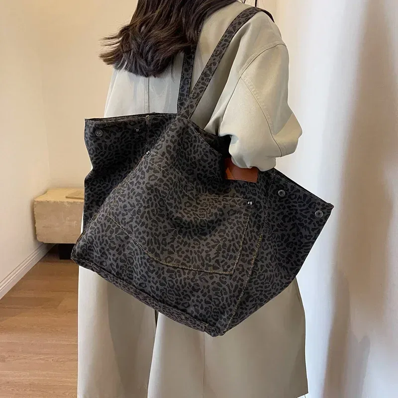 design léopard 2023 mode coréenne shopper grands sacs à provisions pour femmes sac à main dame sac à bandoulière grande capacité sac fille sac à main