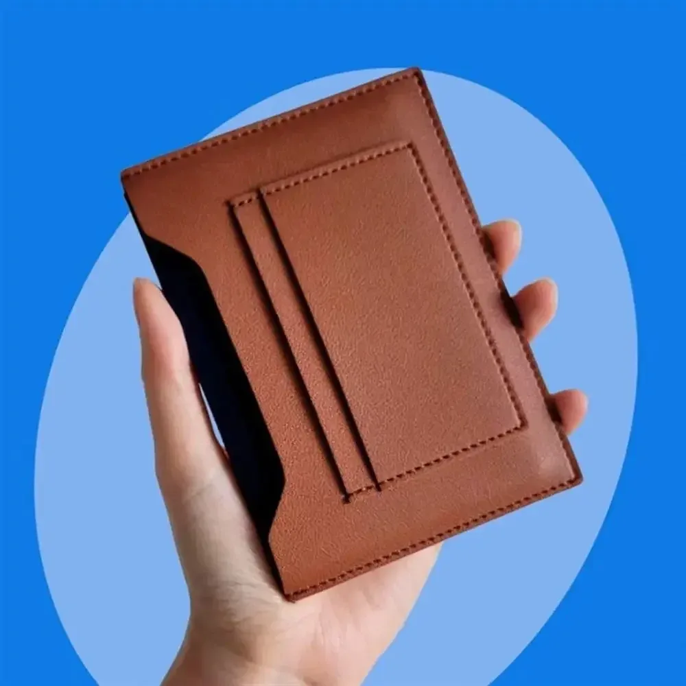 couverture de passeport multicolore, porte-carte étanche en pu, sac de rangement de certificats multi-fentes de grande capacité, portefeuille d'affaires de voyage