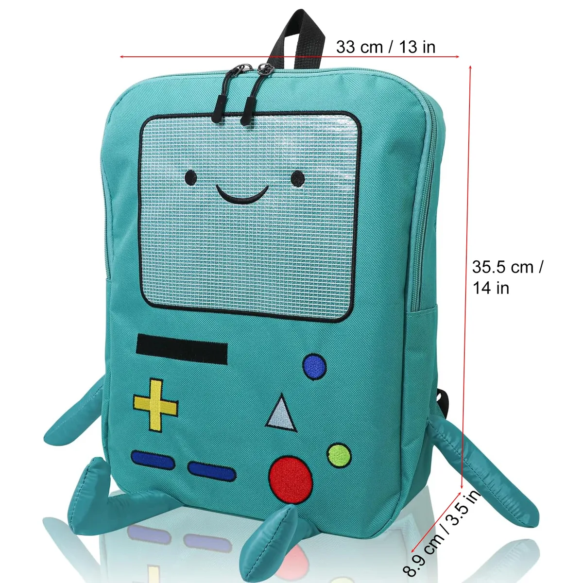 dessin animé robot voyage ordinateur portable mignon sac à dos bleu pu robot animal finn jake aventure voyage sac à dos résistant à l'eau collège sac