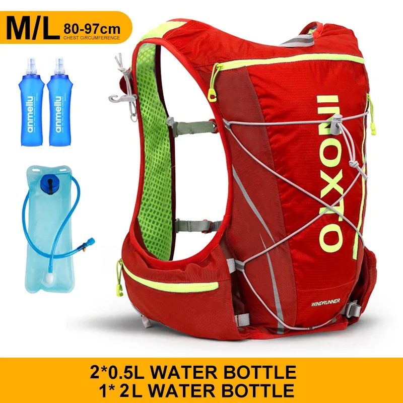 gilet hydratant de course en plein air 8l, sac à dos hydratant pour cyclisme, trekking, randonnée, marathon, vélo, avec bouteille d'eau de 500ml