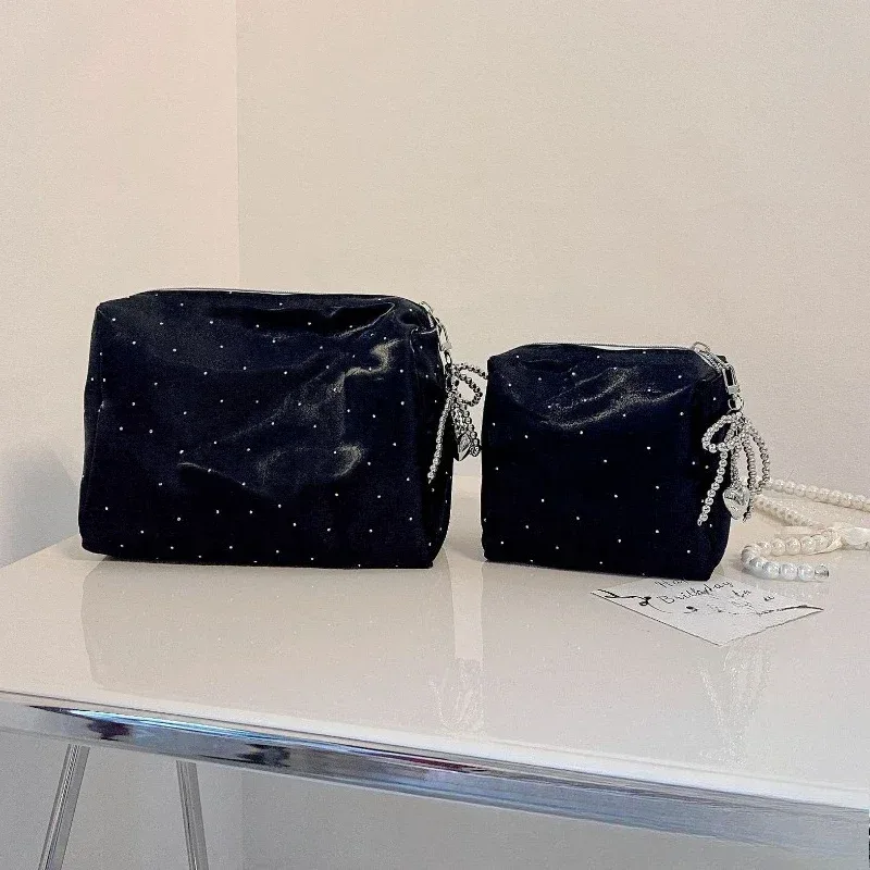 organisateur de cosmétiques de voyage pour femmes, petite trousse de maquillage, pochette carrée à fermeture éclair, sac à main à la mode