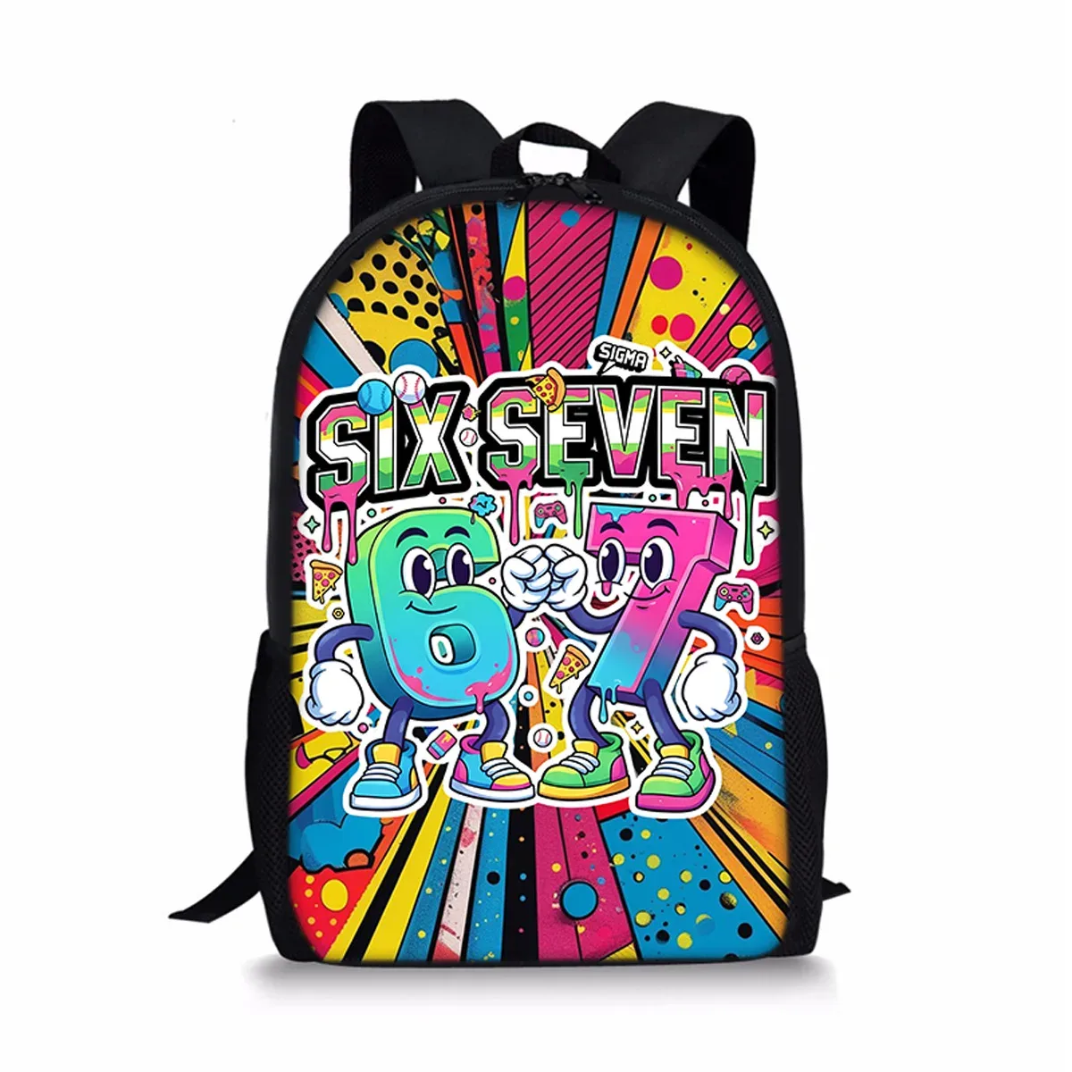 sacs à dos classiques populaires et amusants 67 six sept pour écoliers, sacs d'école imprimés en 3d, sacs à dos oxford imperméables pour garçons/filles, sacs à dos pour ordinateur portable