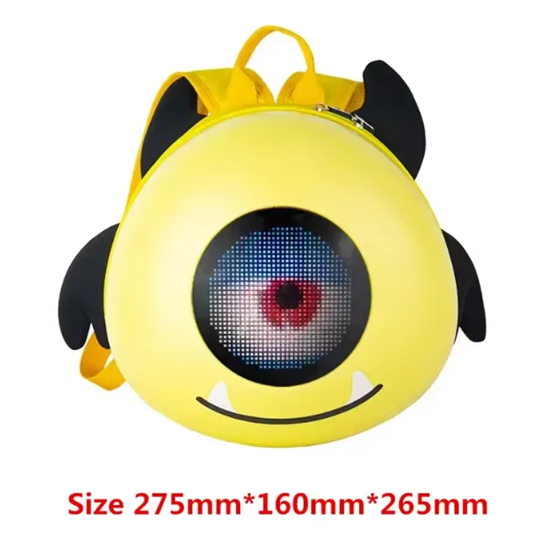 sac à dos de motard led avec yeux lumineux, texture en fibre de carbone, casque, sac à dos de locomotive, sac d'école, sac à dos pour ordinateur portable moto