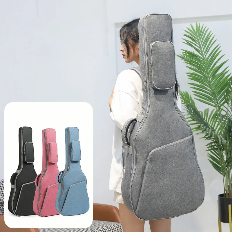 jebag-sac à dos universel classique et acoustique à double sangles, en coton oxford, épais et doux, étanche, 36/39/41 pouces