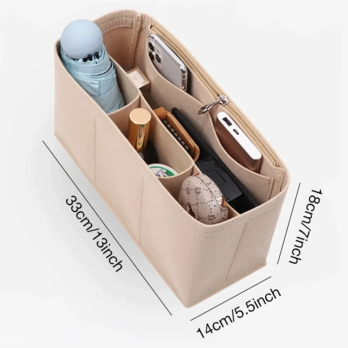 1 pièce Organisateur de sac à main en feutre, insert de maintien de forme pour sacs Liz Visetos Speedy Neverful