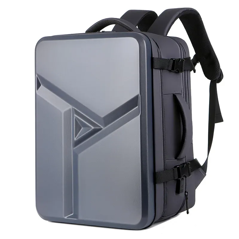 sac à dos à coque rigide de grande capacité pour hommes, sac d'extension d'affaires usb, sac d'ordinateur 17 pouces, sac à dos de voyage abs, nouvelle valise