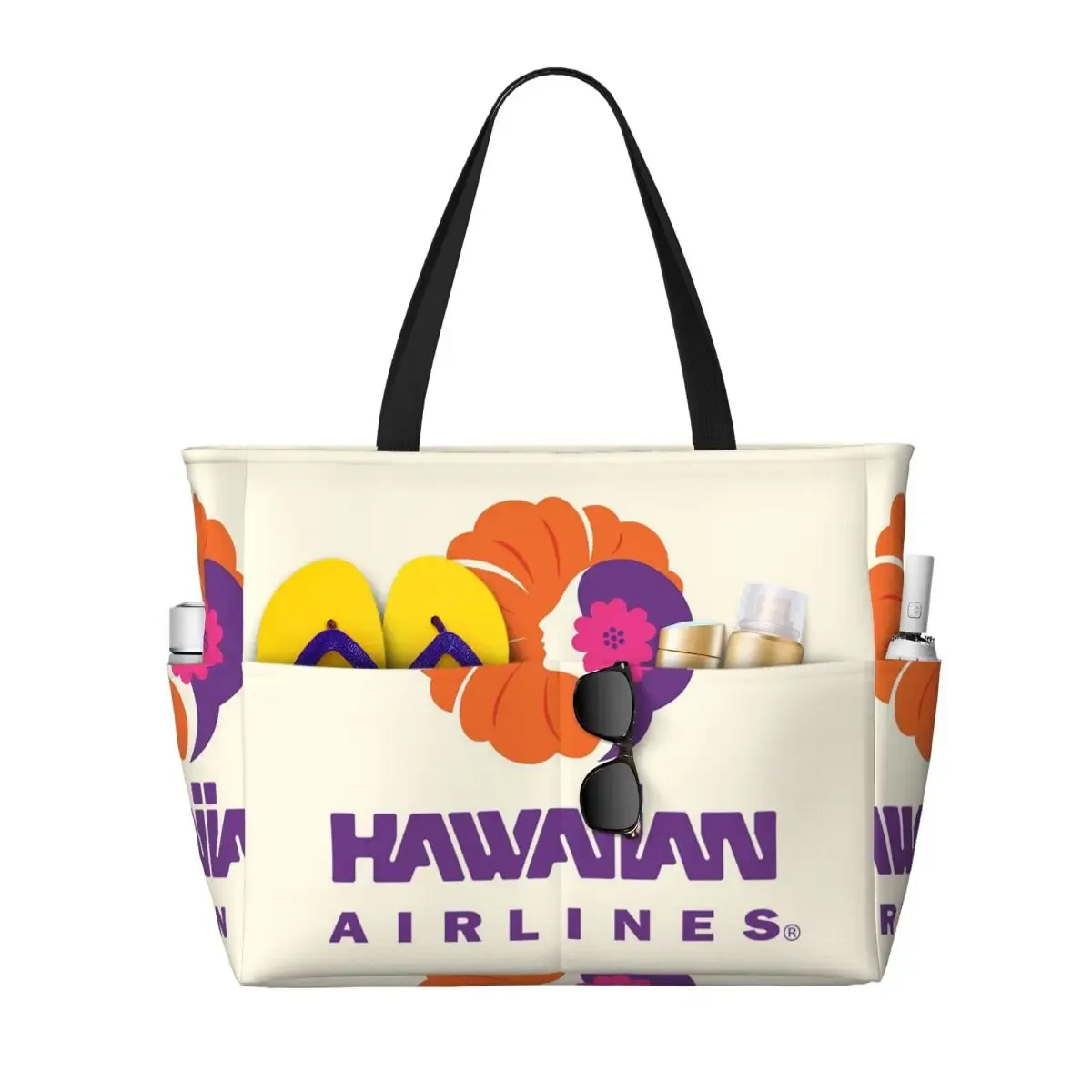sac fourre-tout de plage et de sport pour femme, grand sac de voyage et de fitness, collection « fin de l'été du sud » de hawaiian airlines herc travel