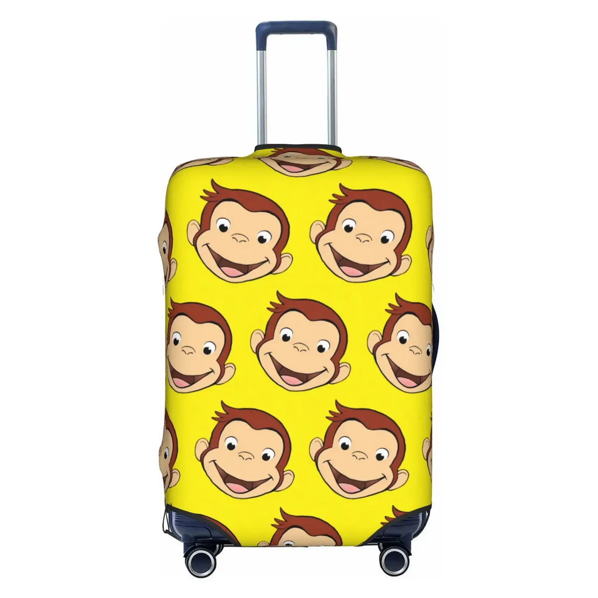 housse de valise anti-poussière, motif dessin animé curious george funny tv monkey anime, protection pour bagages de 18 à 32 pouces