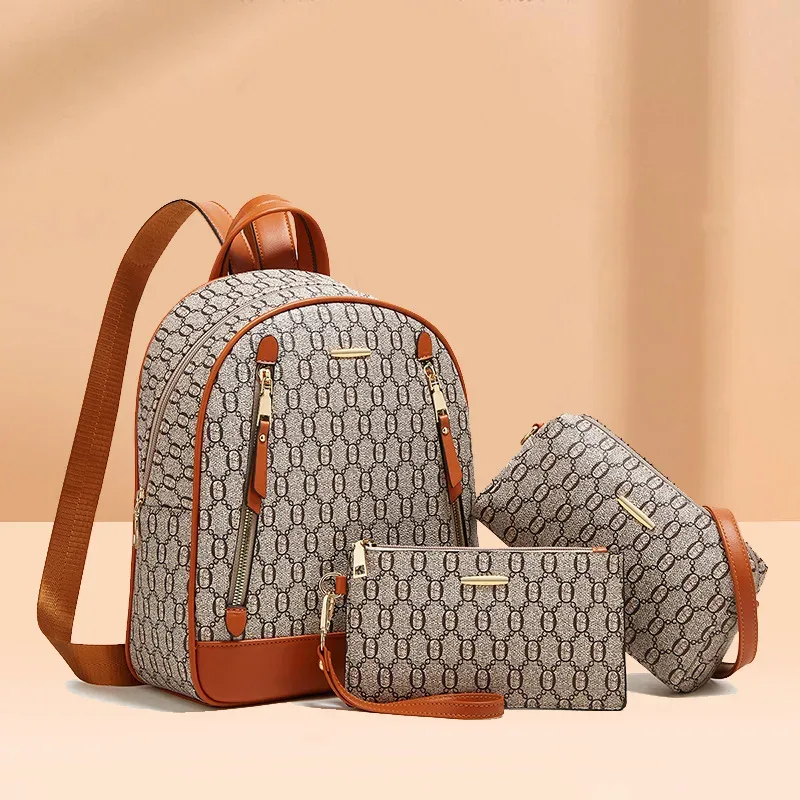 Sac à dos de Style coréen pour femmes, ensemble de 3 pièces, sac à dos à bandoulière multi-usage, fourre-tout pour mère et fille, nouvelle mode
