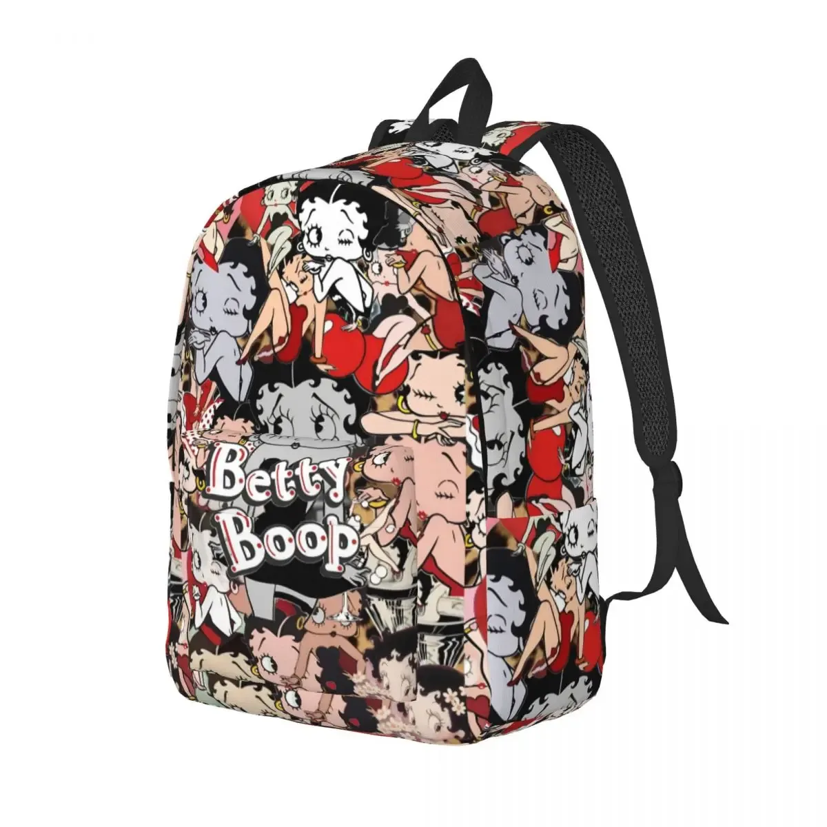 sac à dos b-bettysd cartoon kiss boops pour hommes et femmes, sac à dos décontracté pour le lycée, le travail, le collège, sac à bandoulière, cadeau