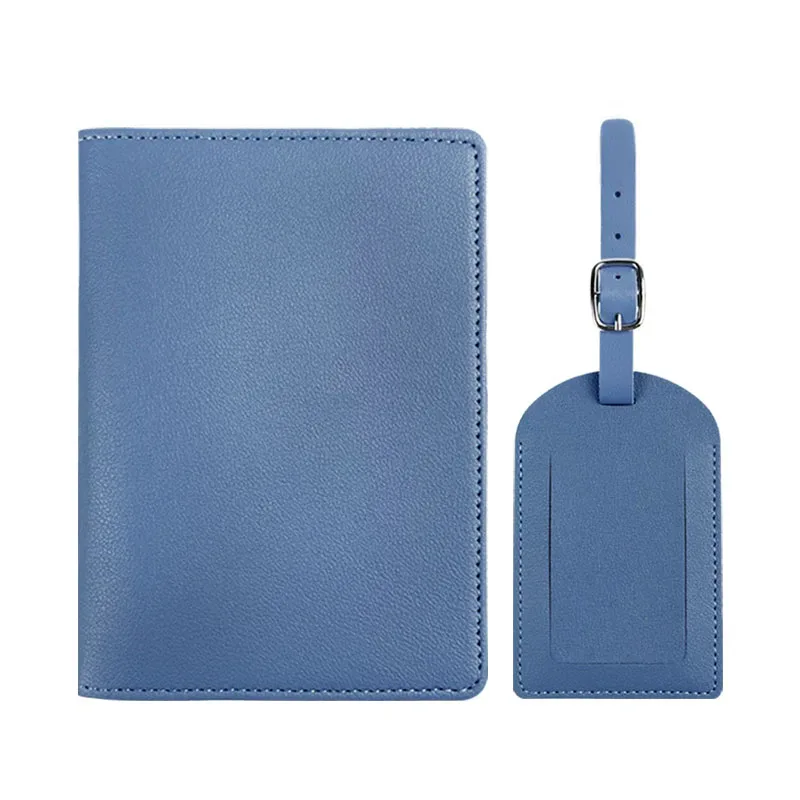 porte-passeport de voyage avec nom personnalisé gratuit, ensemble d'étiquettes de bagage en cuir pu, lettres personnalisées, cadeau, couverture de passeport, étiquette de nom de valise