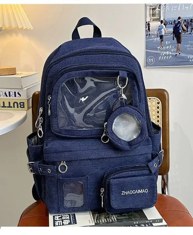2026 denim ita mochila haute capacité mochilas mujer étudiant sac à dos de trajet quotidien spacieux sac durable nouveau bolsa feminina