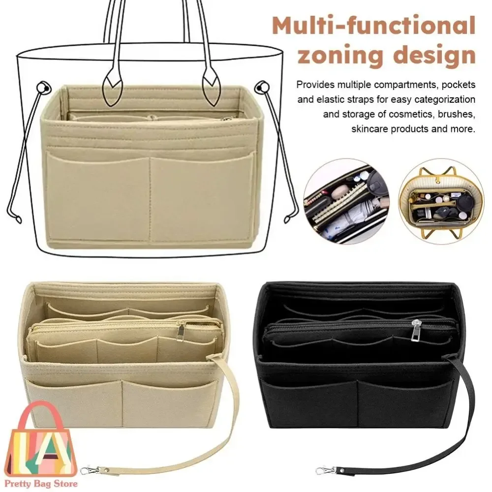 sac à main léger, organisateur de cosmétiques, conteneur de toilette en feutre, sacs de rangement, pochette de rangement multifonctionnelle pour l'extérieur