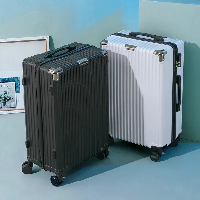 Bagage pour hommes 22-24 pouces grande capacité épaissi valise de voyage Durable avec mot de passe serrure étudiant valise en cuir bagage à main