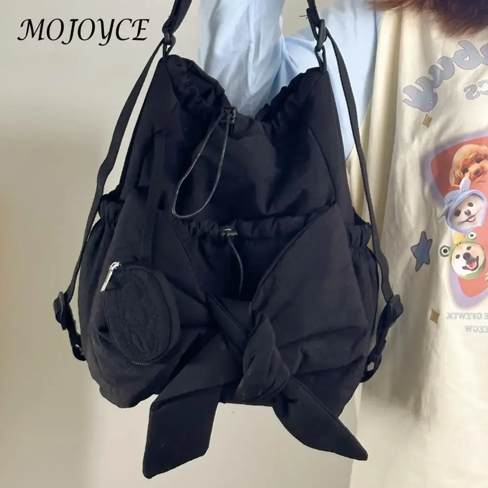 Femmes maman maternité sac à dos grande capacité arc cordon sac à dos couleur unie sac à dos décontracté dames voyage sac à dos