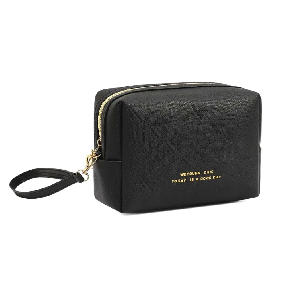 pochette organisateur de sacs portefeuille en pu, trousse de maquillage multifonctionnelle, organisateur de toilette, trousse de lavage, pochette cosmétique portable 3d pour salle de bain