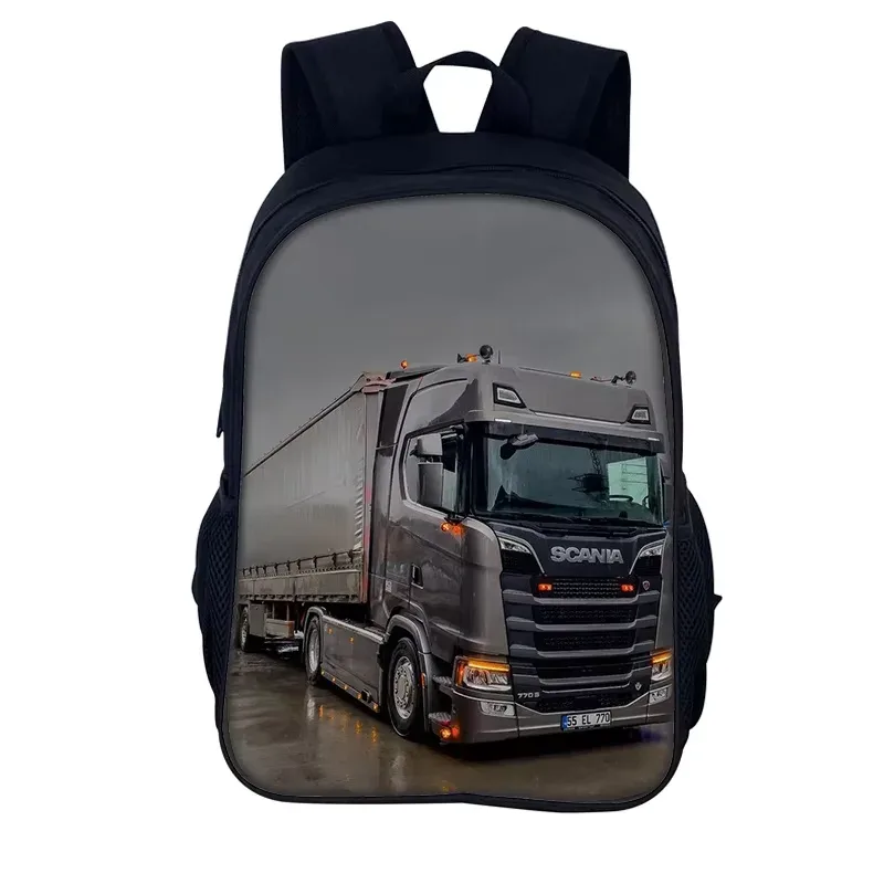 scania-sac à dos avec fermeture éclair pour enfants, sac d'école pour étudiants, sac de livre, ordinateur portable anime, cadeau d'anniversaire mochila, jeu, 40cm, 15.7 pouces