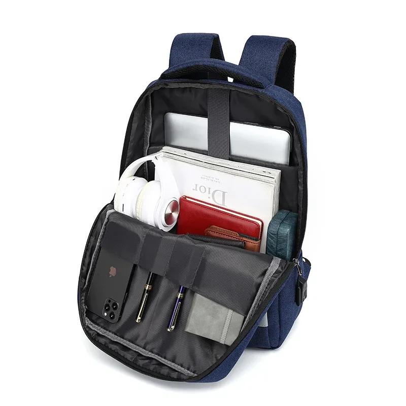 femmes hommes oxford simple sac à dos 16 pouces pochette d'ordinateur collège école étudiant livres sacs étanche usb charge voyage sacs à dos