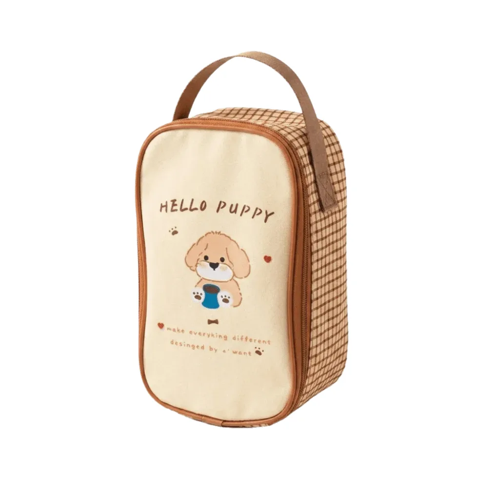 sac isotherme pour petit-déjeuner en tissu oxford, avec feuille d'aluminium épaissie, imprimé animal, sac fourre-tout thermique pour aliments, imprimé dessin animé, à porter à la main
