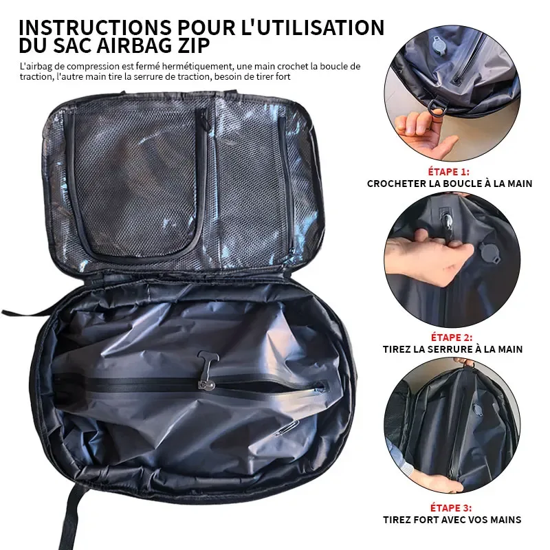 nouveau sac à dos pour homme, sac à dos à compression sous vide, sac d'ordinateur multifonctionnel, sac de voyage extensible de grande capacité