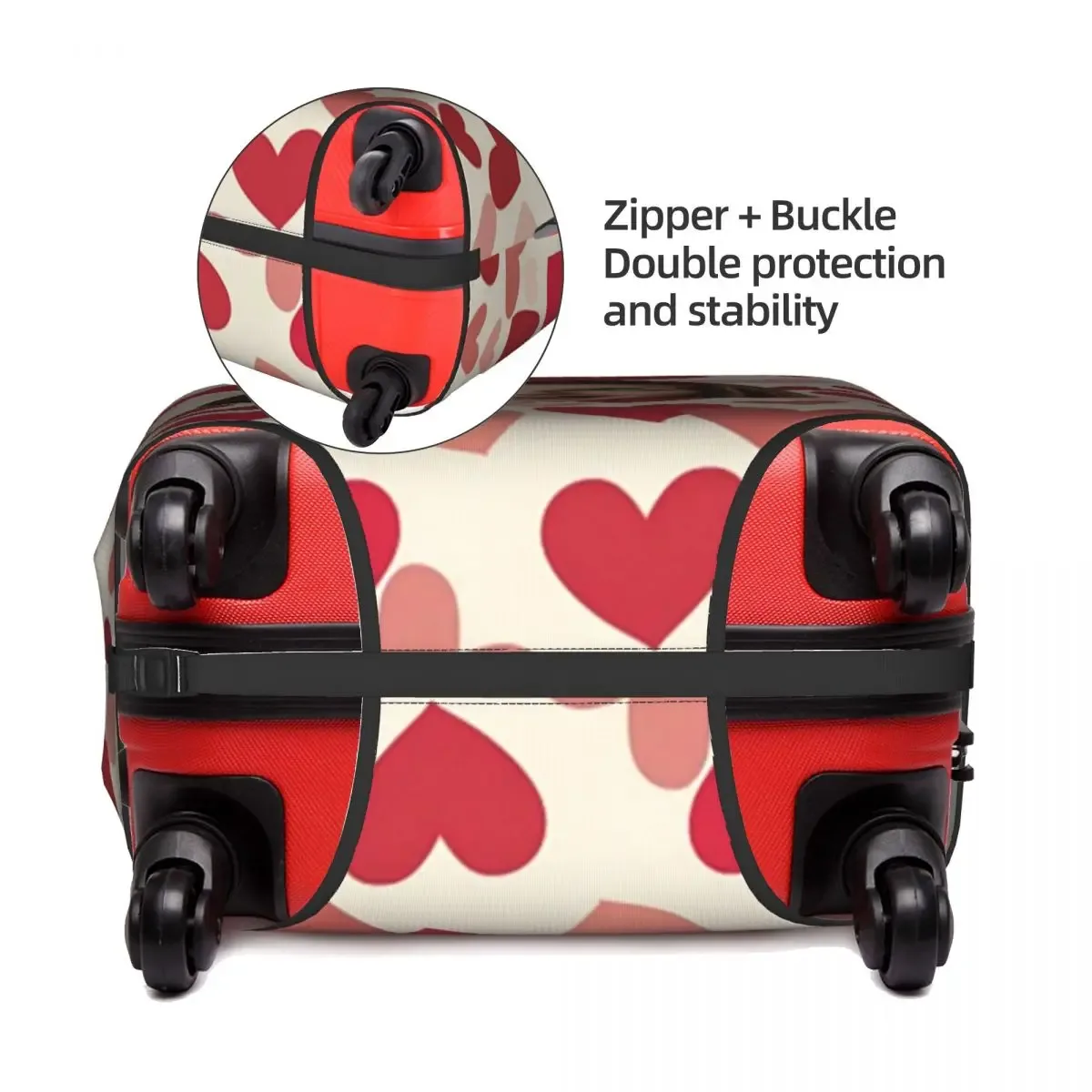 Housse de bagage personnalisée avec logo, élastique, votre design ici, housse de protection pour valise de voyage, convient aux valises de 18 à 32 pouces
