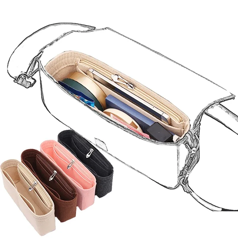 sac à main en feutre pour femme, organisateur de maquillage, doublure parfaite pour marque, sacs à cosmétiques, 1 pièce