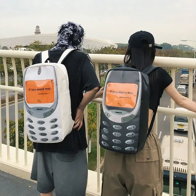sac à dos en nylon résistant aux éclaboussures pour téléphone portable, grande capacité, design unisexe, style de rue, nouvelle mode