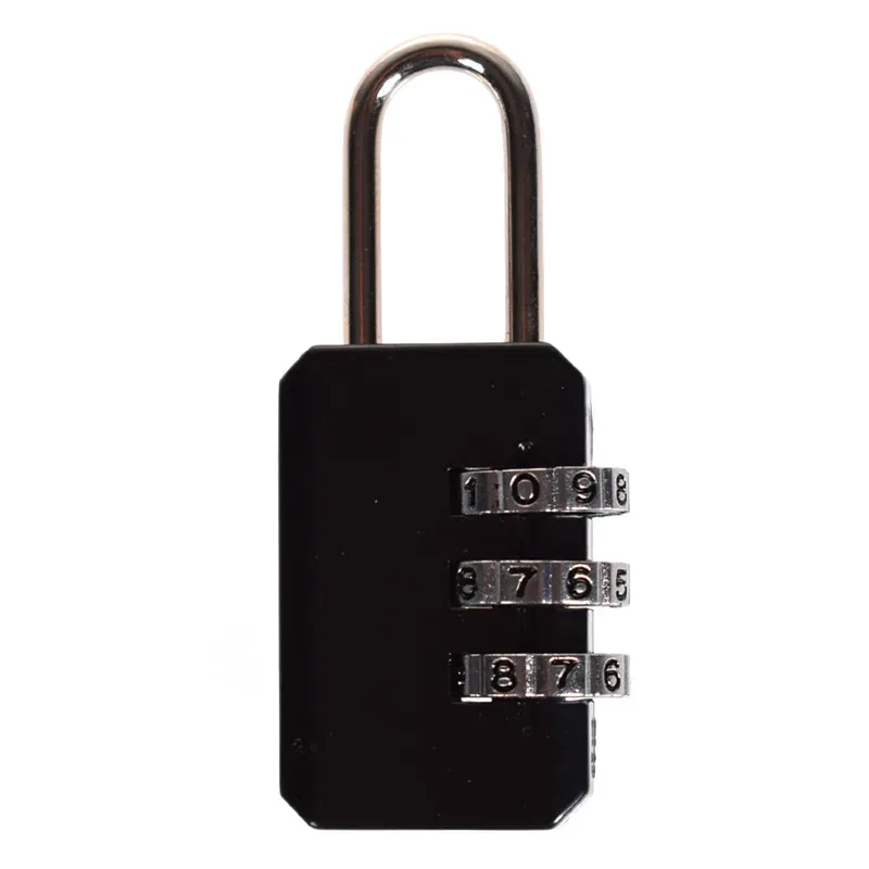 serrure à combinaison de mot de passe avec numéro de code à 3 chiffres, petit sac de voyage portable à fermeture éclair, cadenas de valise