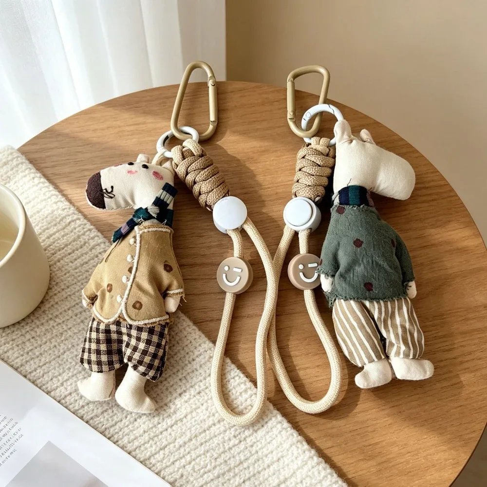 porte-clés en peluche avec pince de poignet, adorable décoration pour sac à main, sac à dos, cadeau, accessoire quotidien