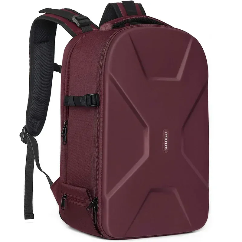 sac à dos pour appareil photo de photographie dslr, coque rigide étanche de 15 à 16 pouces avec support pour trépied et compartiment pour ordinateur portable canon/nikon/sony