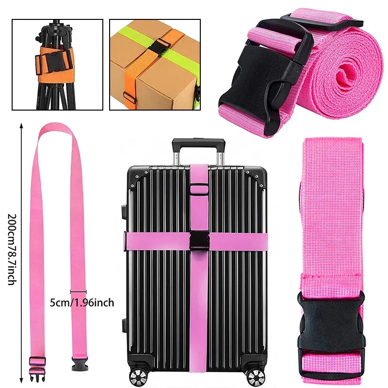 sangle de bagage de voyage réglable avec cadenas à combinaison, ceinture de sécurité antivol pour bagages, sangle de fixation pour l'emballage