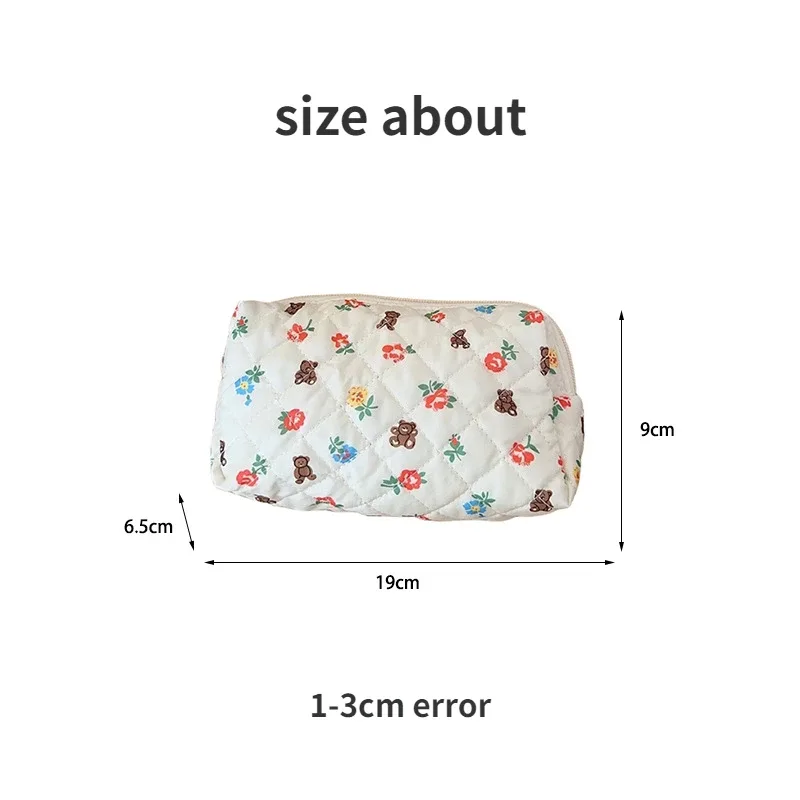 sac à cosmétiques imprimé dessin animé mignon pour femmes, trousse de maquillage portable pour dames, sacs de rangement de voyage, pochette décontractée pour femmes, sacs à main