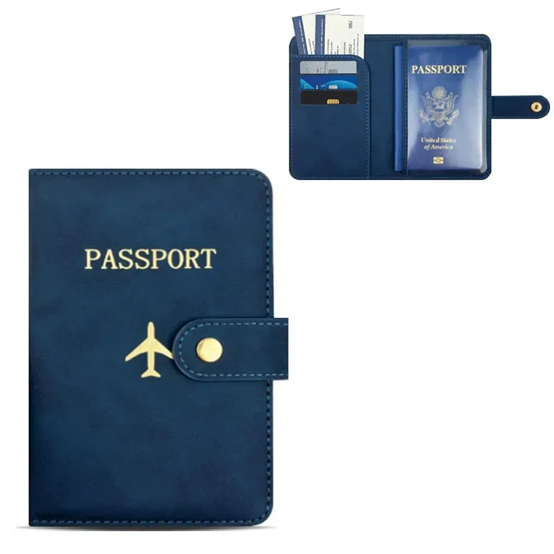 nouvelle couverture de passeport boucle homme femmes porte-passeport de voyage, porte-étui de passeport demoiselle d'honneur groomsman cadeau passeport portefeuille