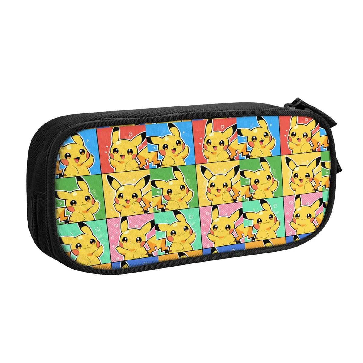 sacs personnalisés pokemon eevee eeveelution de grande capacité pour enfants, trousse à crayons d'école pour garçons et filles