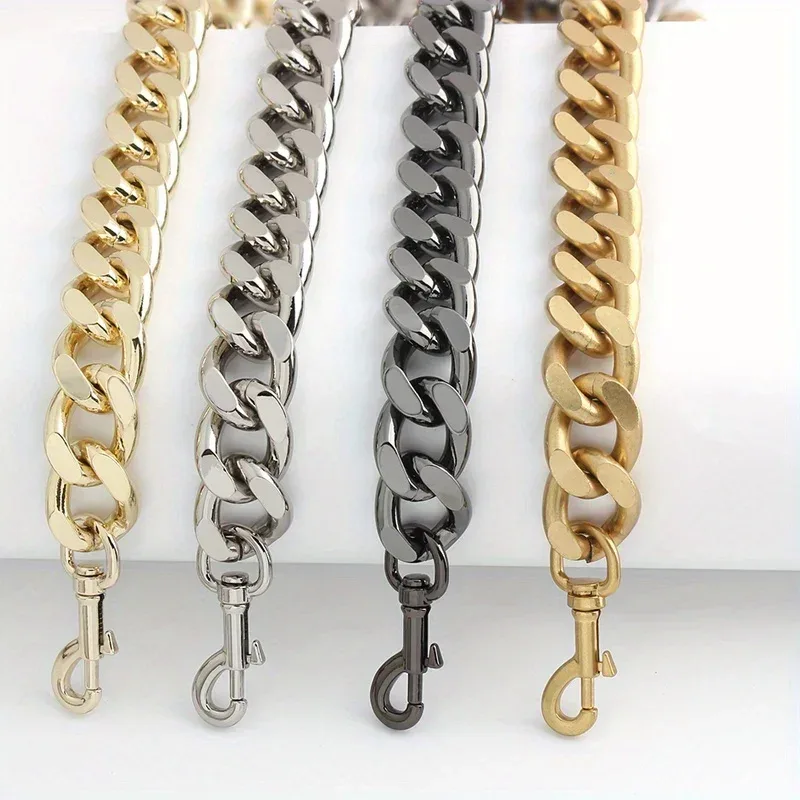 sac à bandoulière de bonne qualité, 1 pièce, chaîne épaisse en métal, sac sous les bras, sangle d'épaule, décoration, chaîne en aluminium étendue