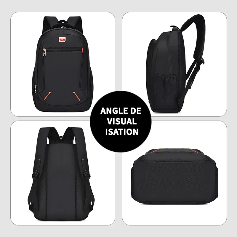 sac à dos de style nouveau pour hommes, sac à dos décontracté grande capacité, sac d'ordinateur multifonctionnel pour voyages d'affaires, sac d'école moyen à grand format