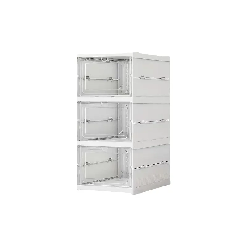 boîte de rangement pliable transparente en plastique pour chaussures, organisateur de chaussures, étagère à chaussures intégrée, design moderne et minimaliste