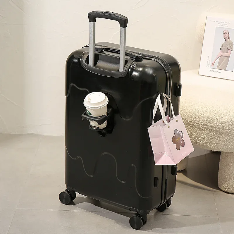 valise à roulettes de type crème glacée pour étudiants, valise à roulettes à quatre roues, bagage multifonctionnel, style mignon, boîte à serrure pour garçons, voyage, nouveau, 2025