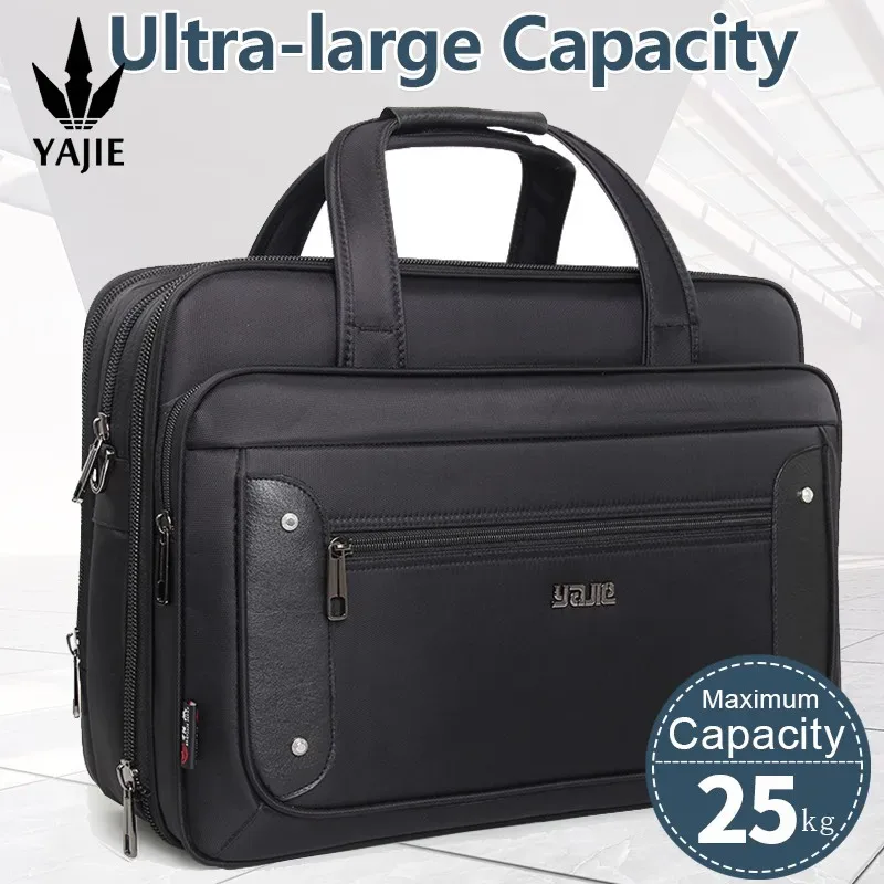Sac d'affaires en toile pour hommes, étui à bombes de grande capacité, 14 pouces, 15.6 pouces, 17 pouces, 19 sacs pour ordinateur portable, sacs initiés, sacs à main Messenger